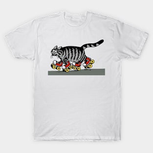 B kliban cat,  roller skating cat 2 T-Shirt